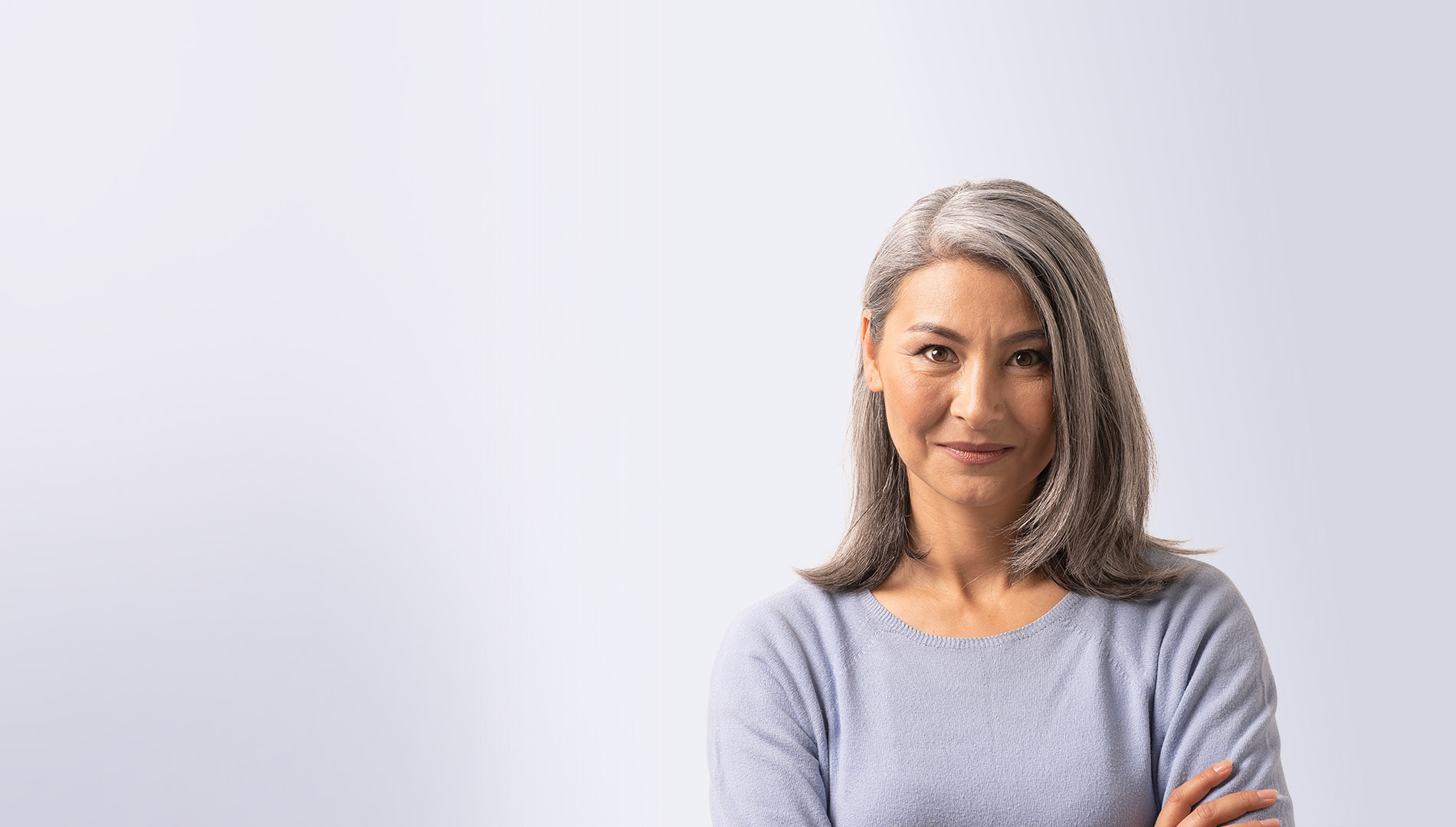 Fine Gray Haired senior Woman 