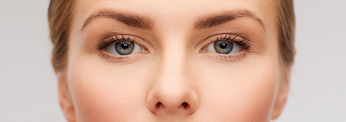 closeup of young womans nose