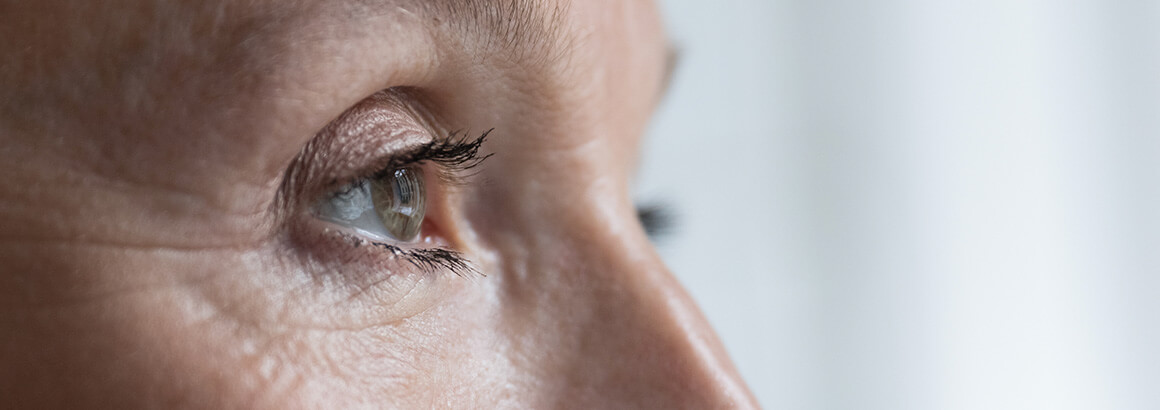 senior woman eyes closeup
